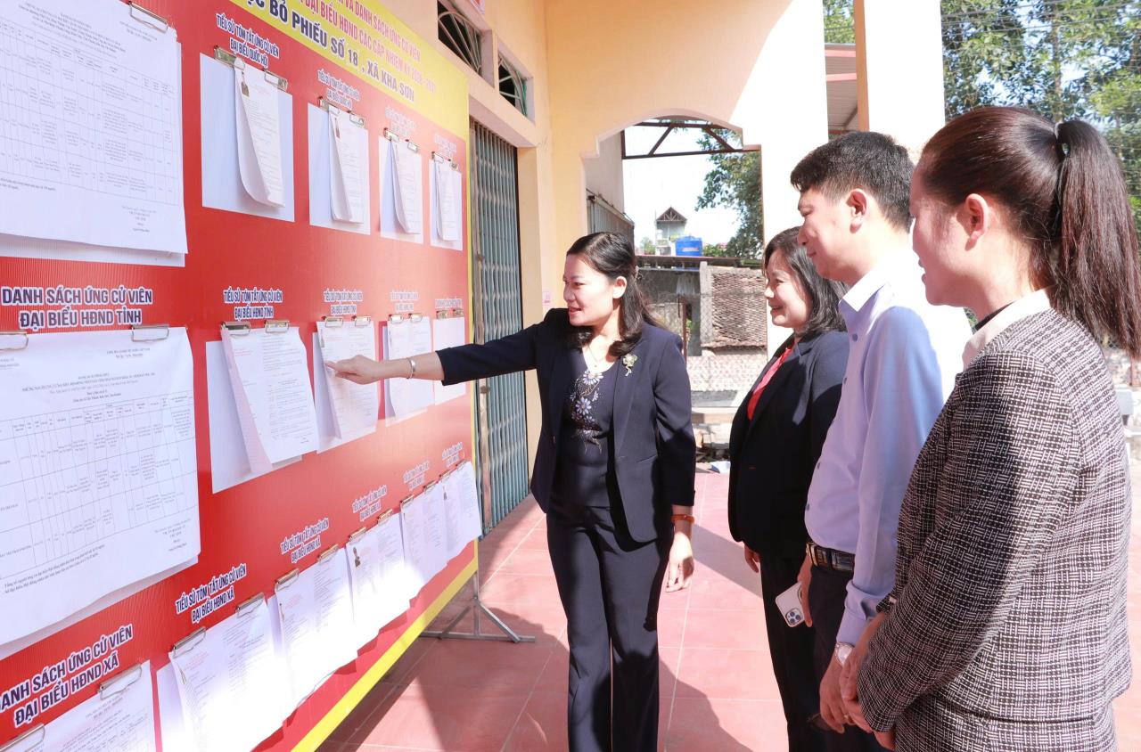 Ban bầu cử đại biểu Quốc hội tỉnh Thái Nguyên khóa XVI và Đoàn kiểm tra, giám sát của Ủy ban bầu cử tỉnh tổ chức kiểm tra, giám sát công tác chuẩn bị bầu cử tại một số địa phương